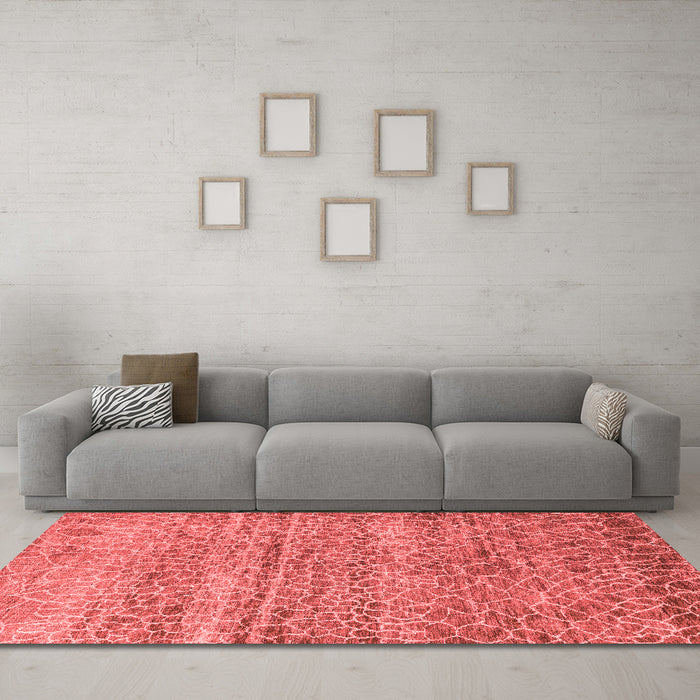 Modern Red Washable Rugs