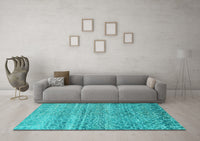 Machine Washable Abstract Light Blue Modern Rug, wshabs5350lblu