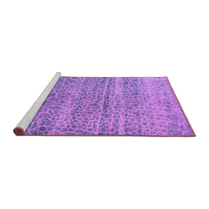 Sideview of Machine Washable Abstract Purple Modern Area Rugs, wshabs5350pur