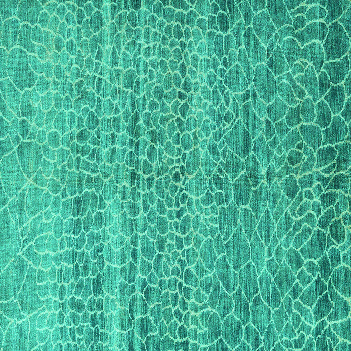 Square Machine Washable Abstract Turquoise Modern Area Rugs, wshabs5350turq
