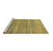 Sideview of Machine Washable Abstract Brown Modern Rug, wshabs5350brn