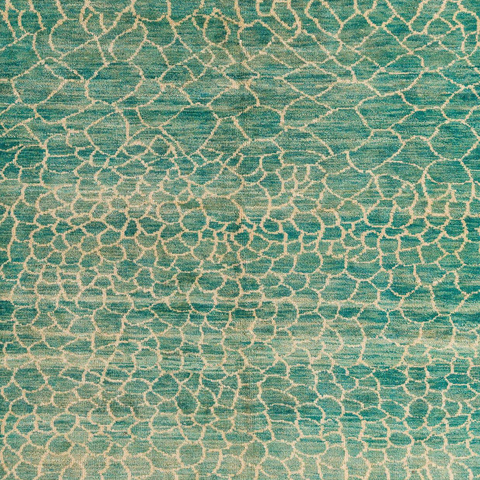 Abstract Dark Sea Green Modern Rug, abs5350