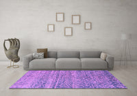 Machine Washable Abstract Purple Modern Rug, wshabs5350pur