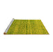 Sideview of Machine Washable Abstract Yellow Modern Rug, wshabs5350yw