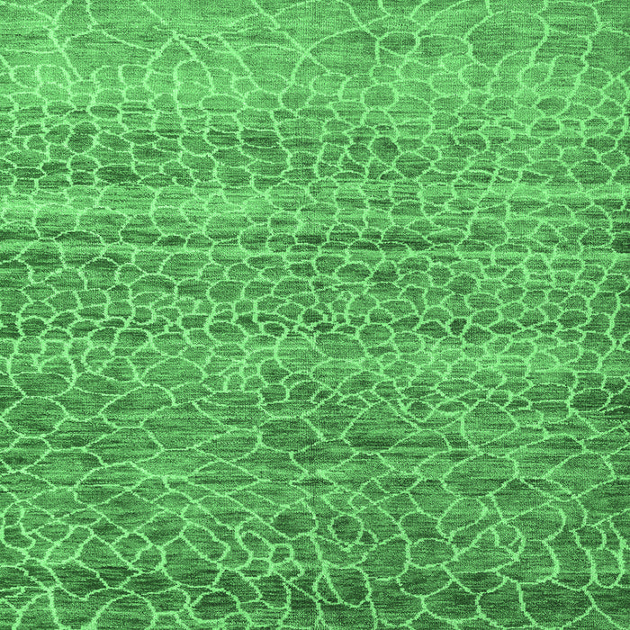 Square Machine Washable Abstract Emerald Green Modern Area Rugs, wshabs5350emgrn