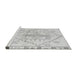 Sideview of Machine Washable Solid Gray Modern Rug, wshabs5351gry