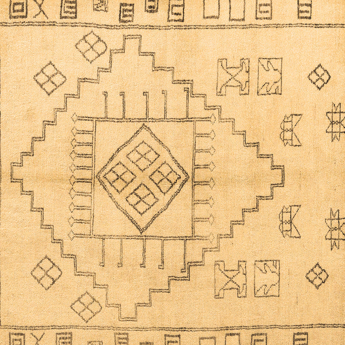 Square Solid Brown Modern Rug, abs5351brn