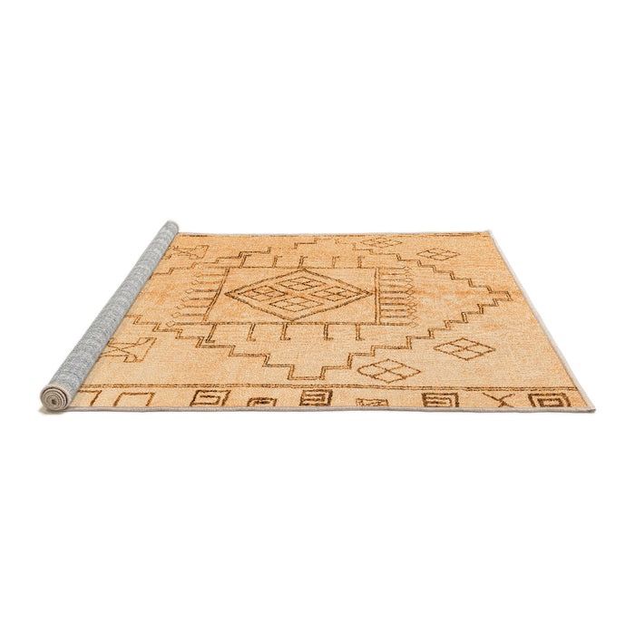 Sideview of Machine Washable Solid Orange Modern Area Rugs, wshabs5351org