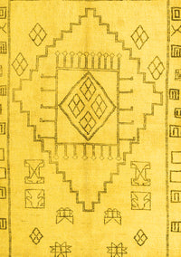 Solid Yellow Modern Rug, abs5351yw