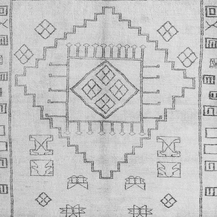 Square Machine Washable Solid Gray Modern Rug, wshabs5351gry