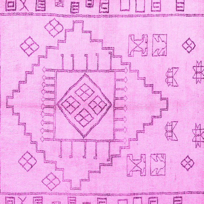 Square Machine Washable Solid Pink Modern Rug, wshabs5351pnk