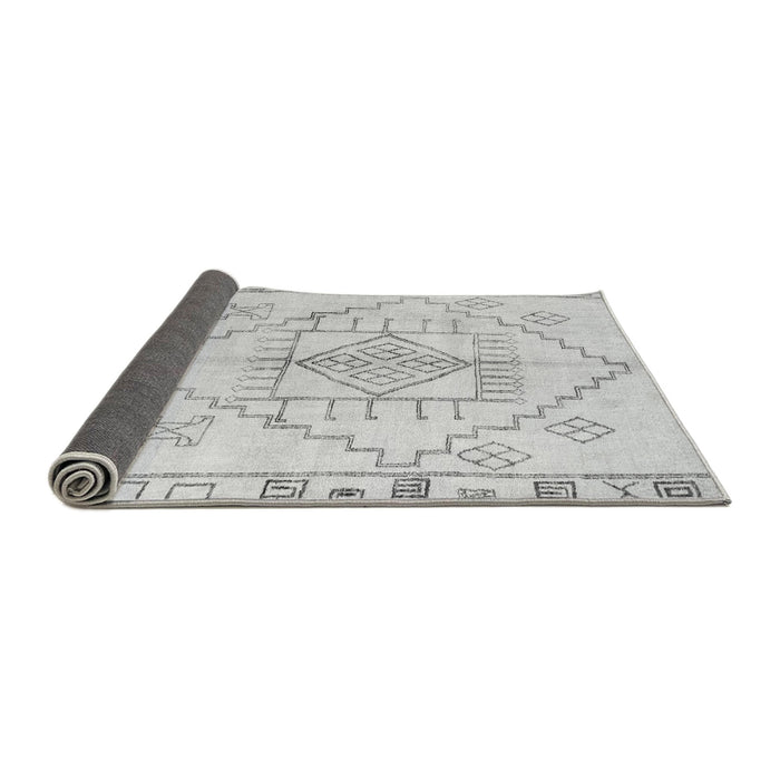 Sideview of Solid Gray Modern Rug, abs5351gry