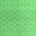 Square Abstract Emerald Green Modern Rug, abs5352emgrn