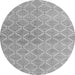 Round Machine Washable Abstract Gray Modern Rug, wshabs5352gry