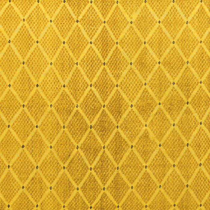 Square Machine Washable Abstract Yellow Modern Rug, wshabs5352yw