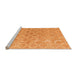 Sideview of Machine Washable Abstract Orange Modern Area Rugs, wshabs5352org