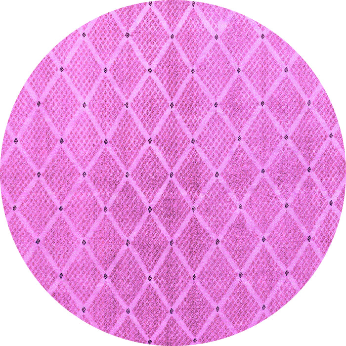 Round Abstract Purple Modern Rug, abs5352pur