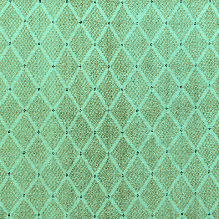 Square Machine Washable Abstract Turquoise Modern Area Rugs, wshabs5352turq