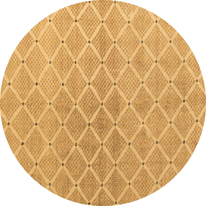Round Abstract Brown Modern Rug, abs5352brn
