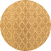 Round Abstract Brown Modern Rug, abs5352brn