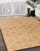 Machine Washable Abstract Orange Rug in a Family Room, wshabs5352