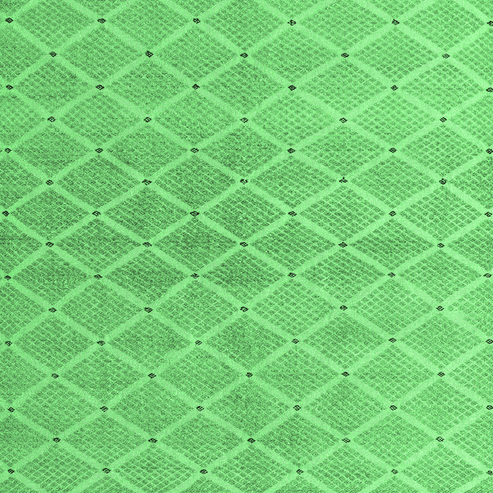 Square Machine Washable Abstract Emerald Green Modern Area Rugs, wshabs5352emgrn