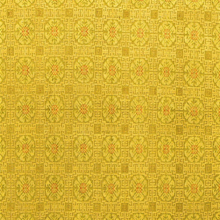 Square Machine Washable Abstract Yellow Modern Rug, wshabs5353yw