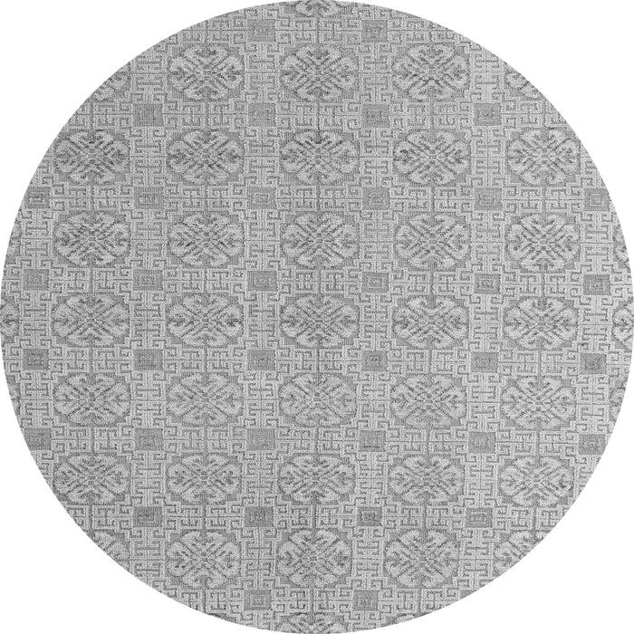 Round Abstract Gray Modern Rug, abs5353gry