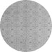 Round Abstract Gray Modern Rug, abs5353gry