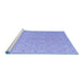 Sideview of Machine Washable Abstract Blue Modern Rug, wshabs5353blu