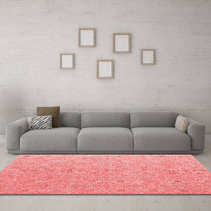 Modern Red Washable Rugs