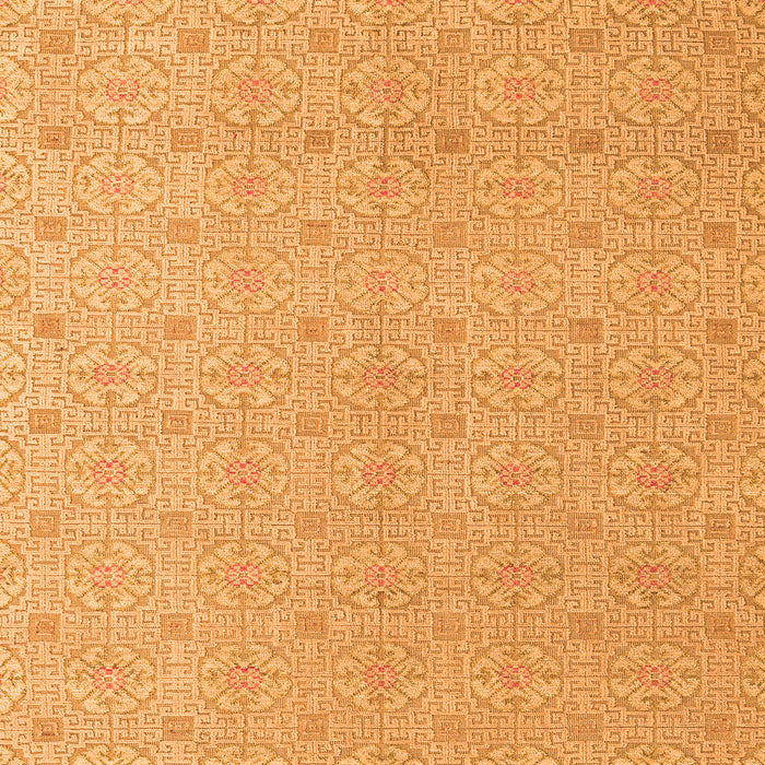 Square Machine Washable Abstract Orange Modern Area Rugs, wshabs5353org