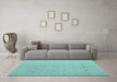 Machine Washable Abstract Light Blue Modern Rug in a Living Room, wshabs5353lblu