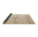 Sideview of Abstract Brown Solid Rug, abs5354