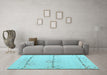 Machine Washable Solid Light Blue Modern Rug in a Living Room, wshabs5354lblu