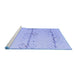 Sideview of Machine Washable Solid Blue Modern Rug, wshabs5354blu