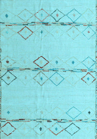 Solid Light Blue Modern Rug, abs5354lblu