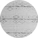 Round Solid Gray Modern Rug, abs5354gry