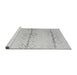 Sideview of Machine Washable Solid Gray Modern Rug, wshabs5354gry