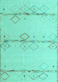 Solid Turquoise Modern Rug, abs5354turq