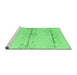 Sideview of Machine Washable Solid Emerald Green Modern Area Rugs, wshabs5354emgrn