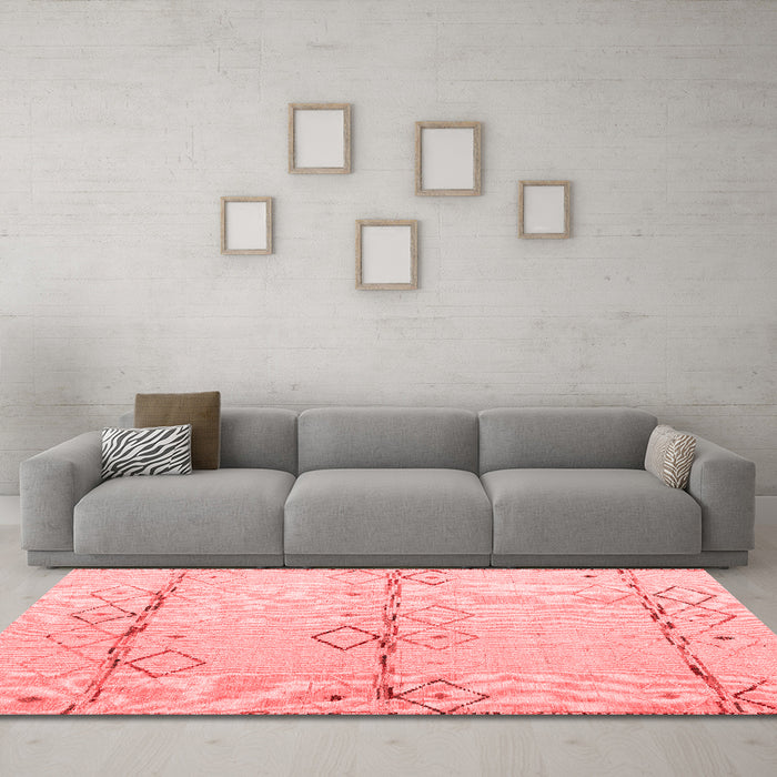 Modern Red Washable Rugs