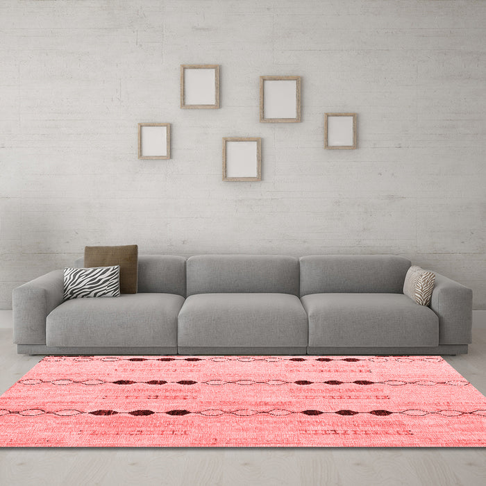Modern Red Washable Rugs