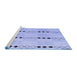 Sideview of Machine Washable Solid Blue Modern Rug, wshabs5355blu