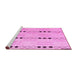 Sideview of Machine Washable Solid Pink Modern Rug, wshabs5355pnk