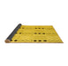 Sideview of Solid Yellow Modern Rug, abs5355yw