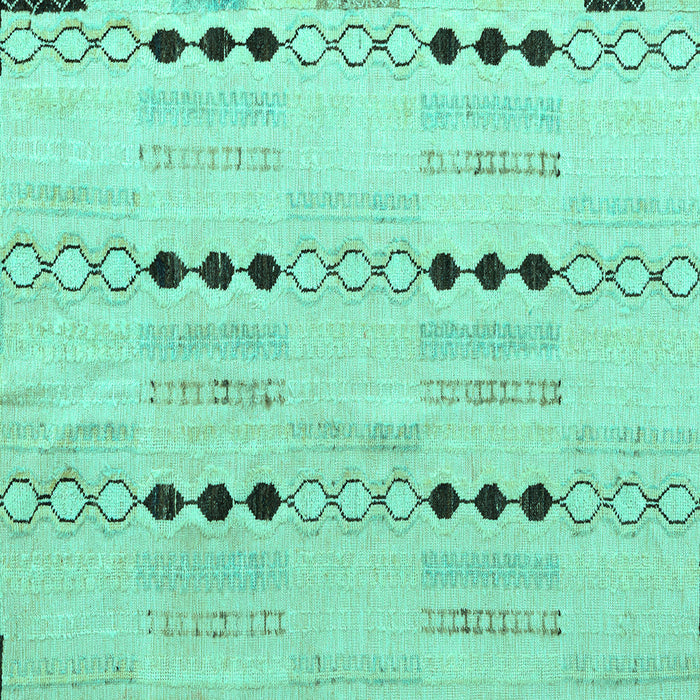 Square Solid Turquoise Modern Rug, abs5355turq