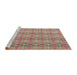 Sideview of Machine Washable Abstract Brown Sugar Brown Rug, wshabs5356