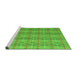 Sideview of Machine Washable Abstract Green Modern Area Rugs, wshabs5356grn