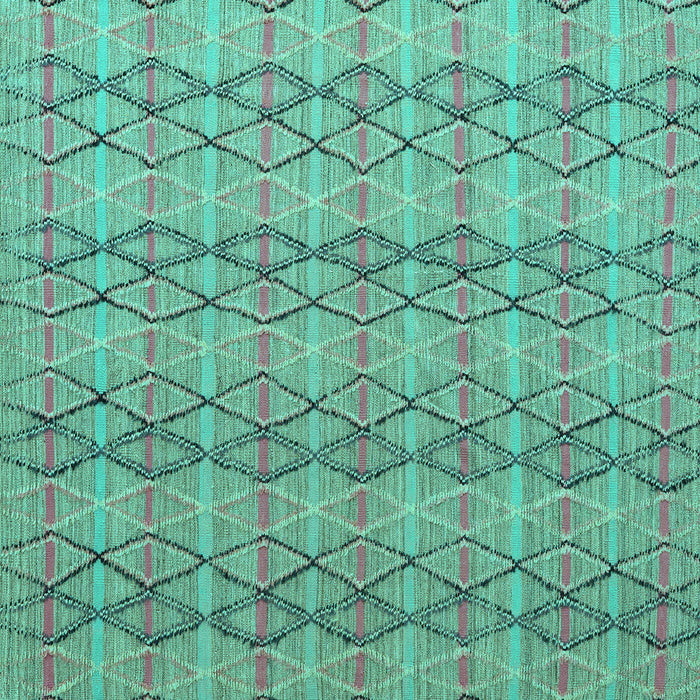 Square Machine Washable Abstract Turquoise Modern Area Rugs, wshabs5356turq